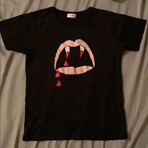 Saint Laurent bloody teeth T-shirt